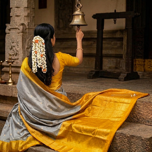 Grey n Yellow Korvai