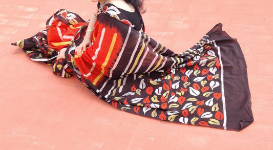 Partly printed soft cotton