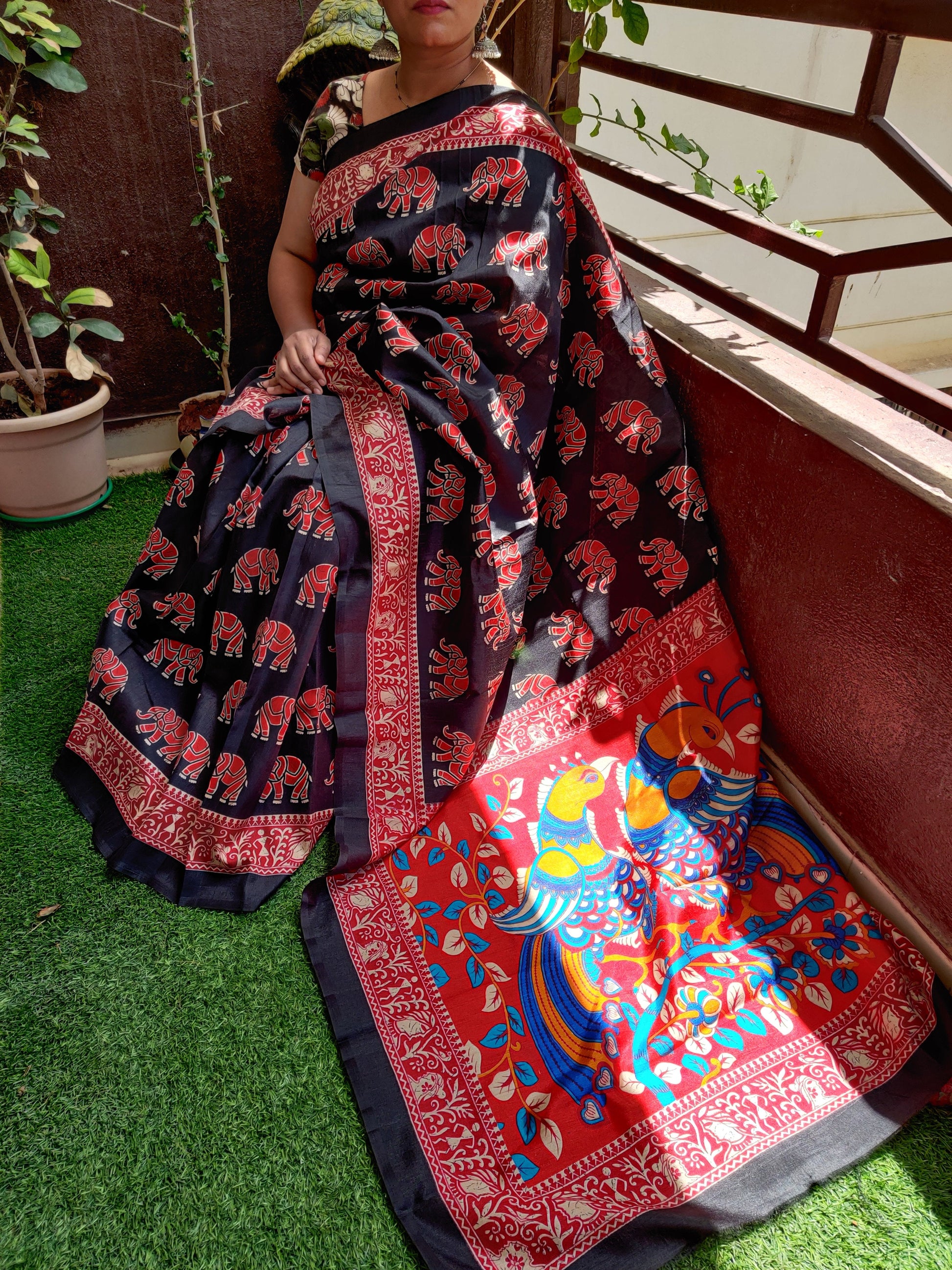 Kalamkari Black and Red Combo