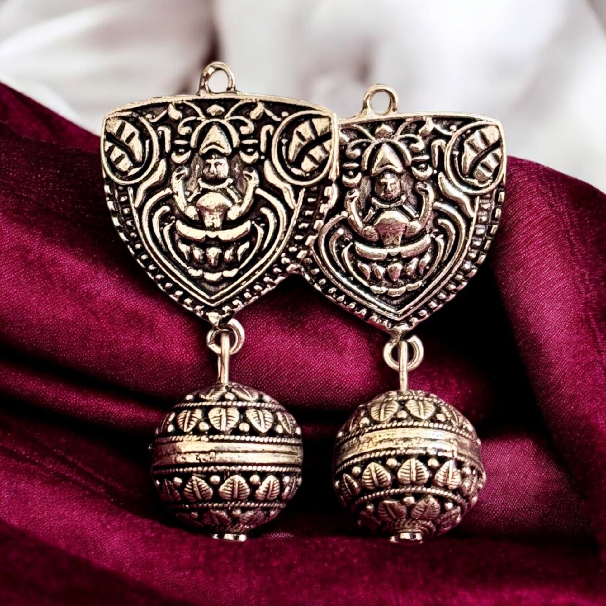 Lakshmi German silver earrings