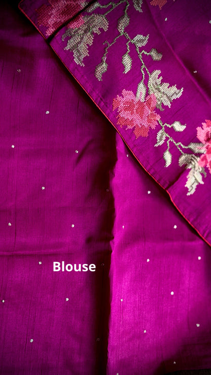 The Magenta Meadow Tussar