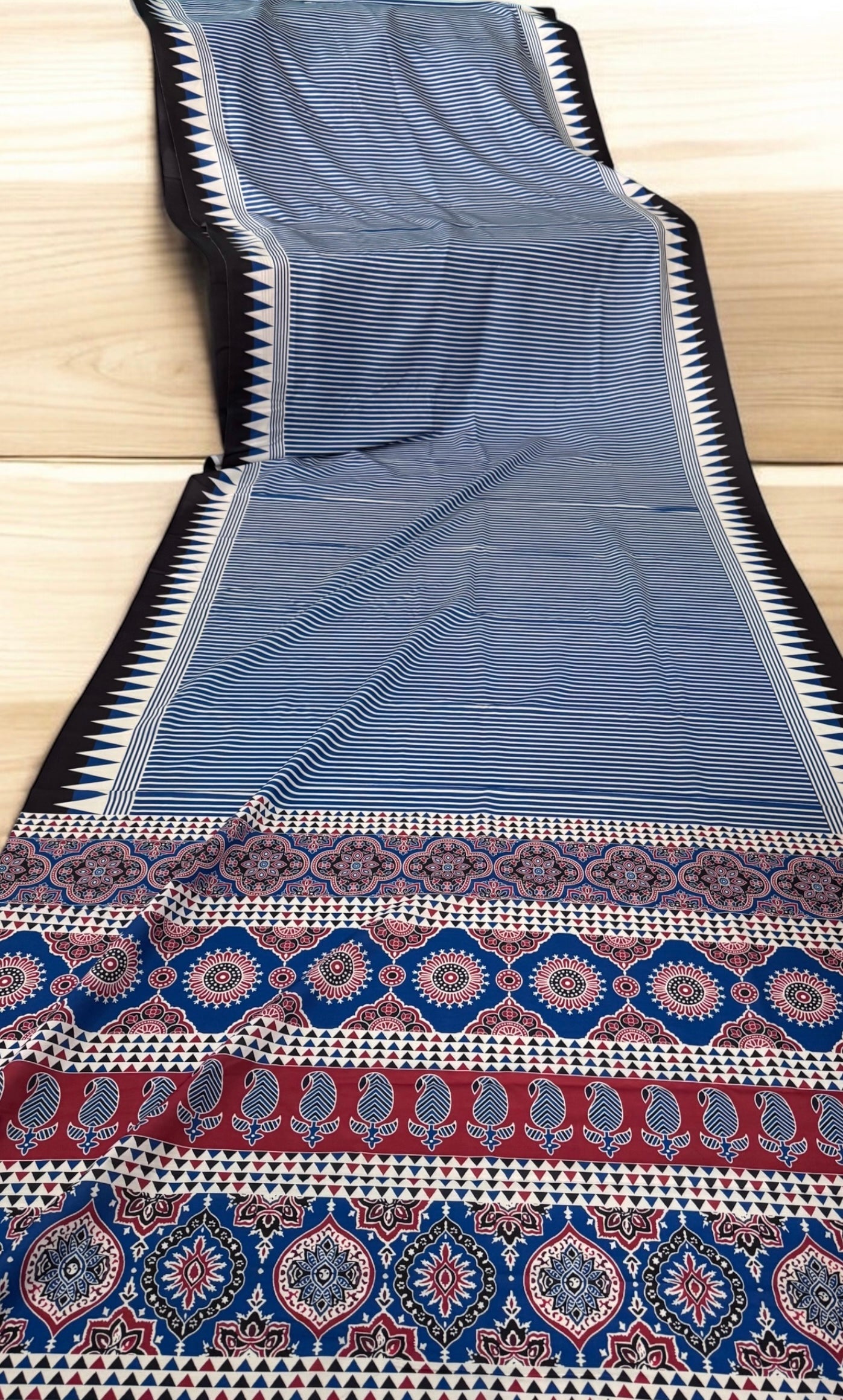 Aakriti Ajrakh Silk Saree