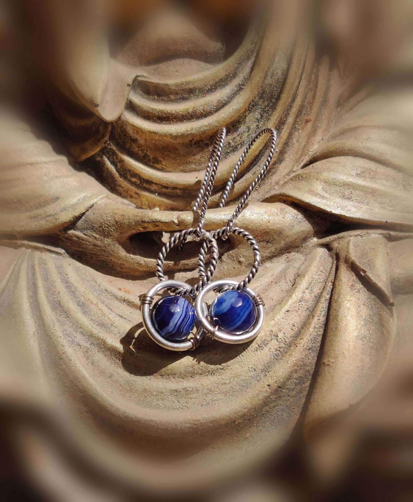 Blue Onyx earrings 