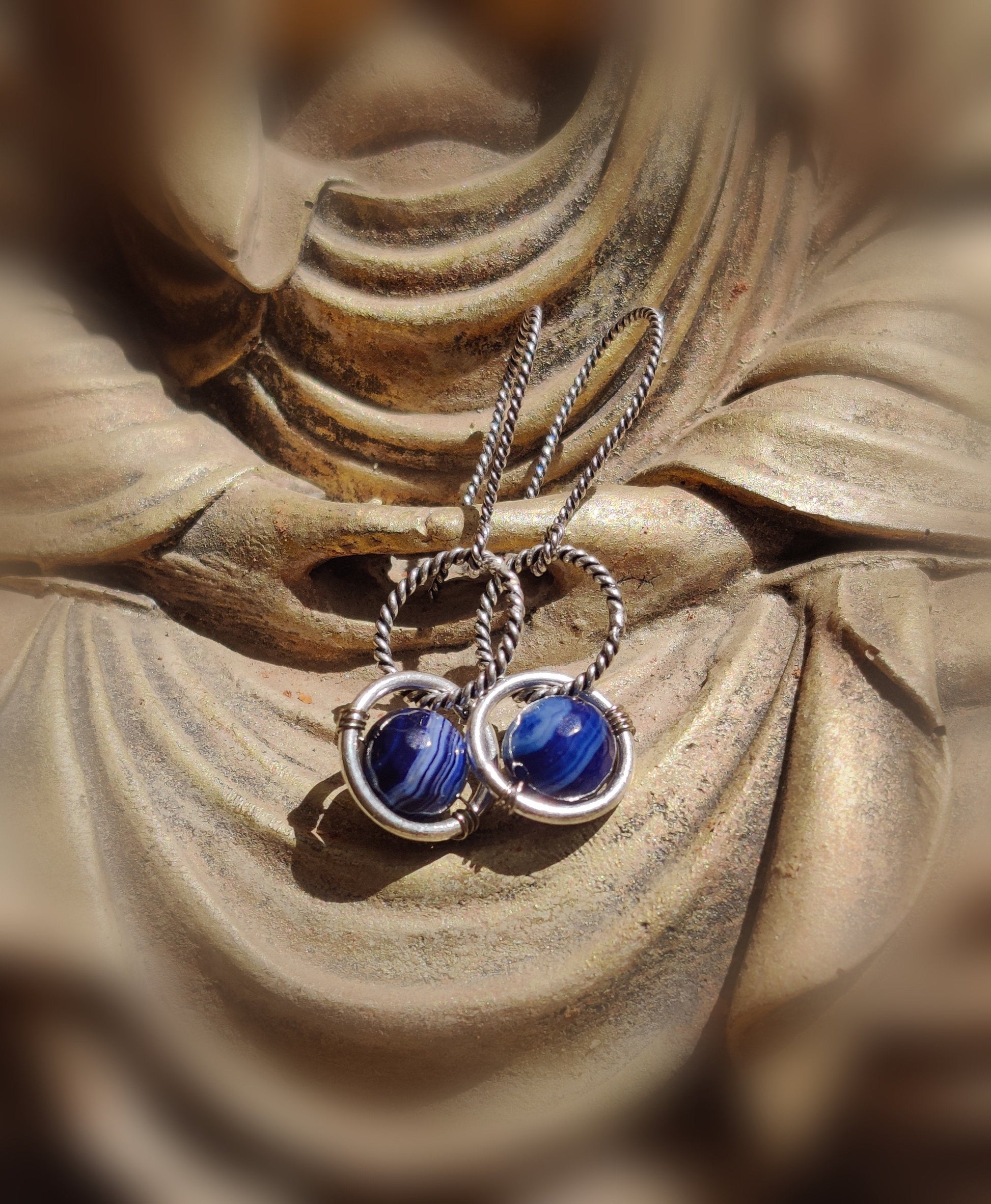 Blue Onyx earrings 