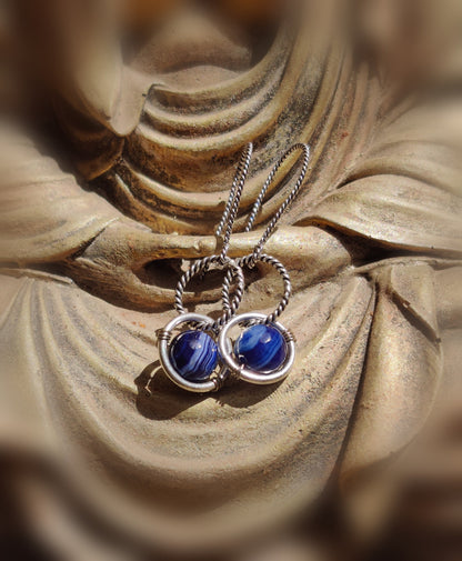 Blue Onyx earrings 