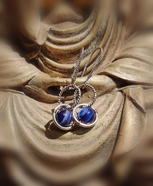 Blue Onyx earrings 