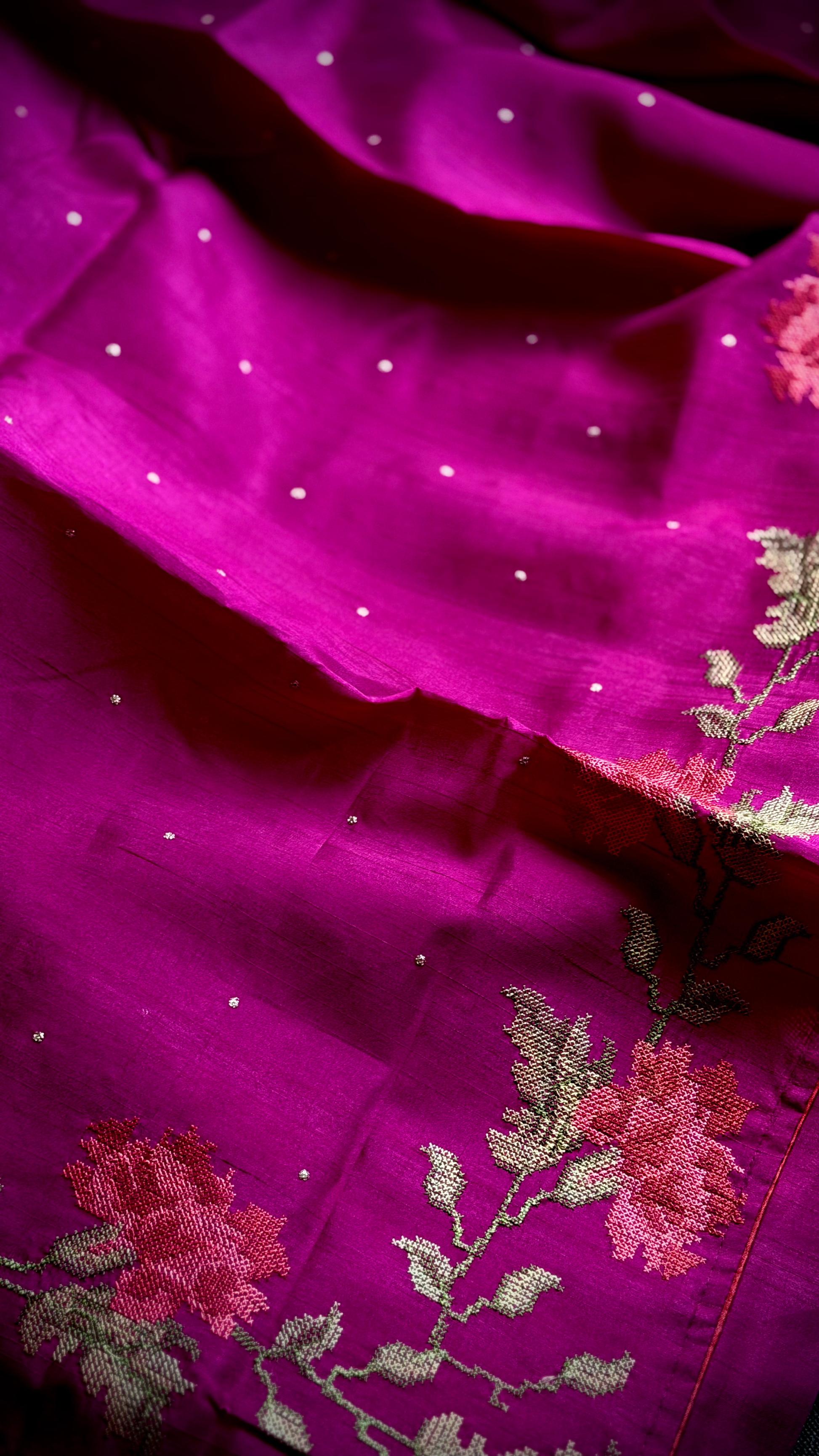 The Magenta Meadow Tussar