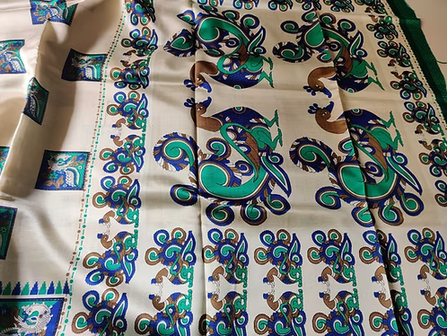 Soft silk with kalamkari print