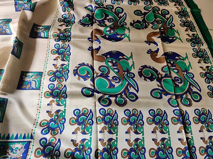 Soft silk with kalamkari print