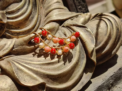 Coral earrings