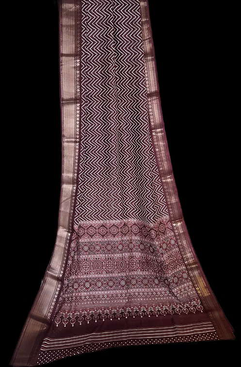 Soft matka silks with attached blouse