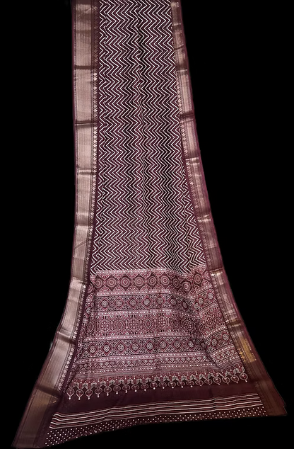 Soft matka silks with attached blouse