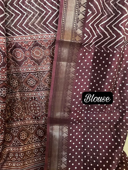 Soft matka silks with attached blouse