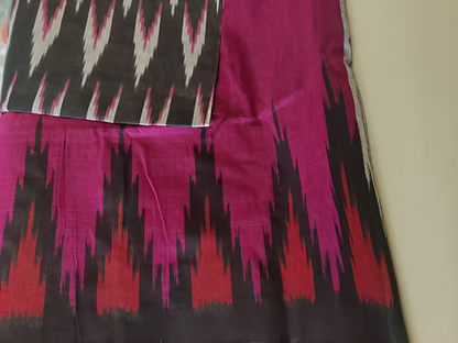 Cotton Sarees with Ikat blouse