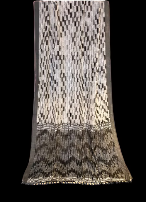 Monochrome khadi saree