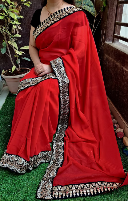 Georgette with grand border