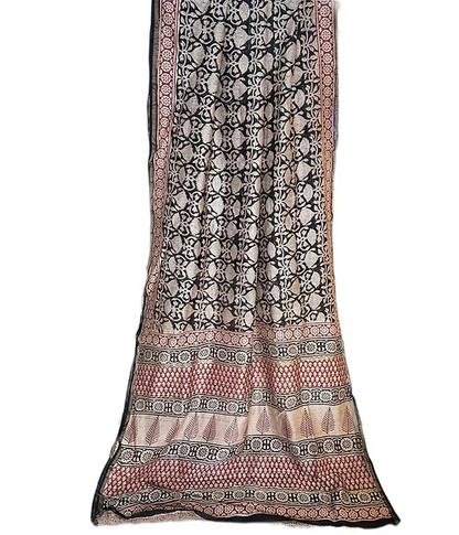 Maheshwari silk with block prints