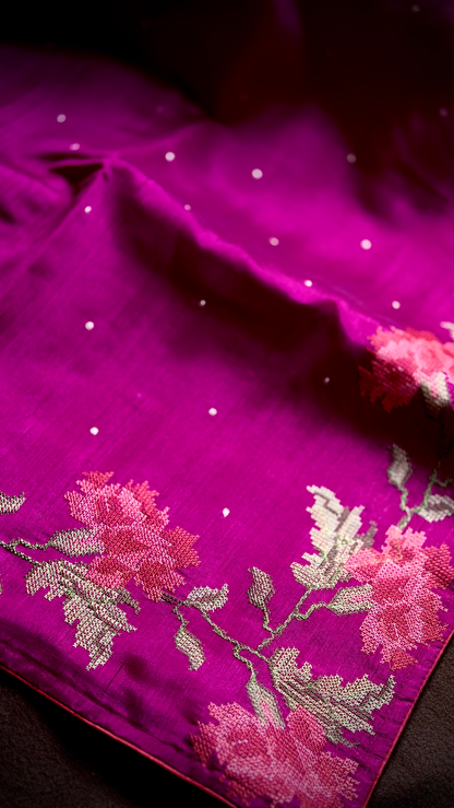 The Magenta Meadow Tussar