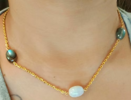 Rainbow moonstone chain