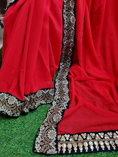 Georgette with grand border