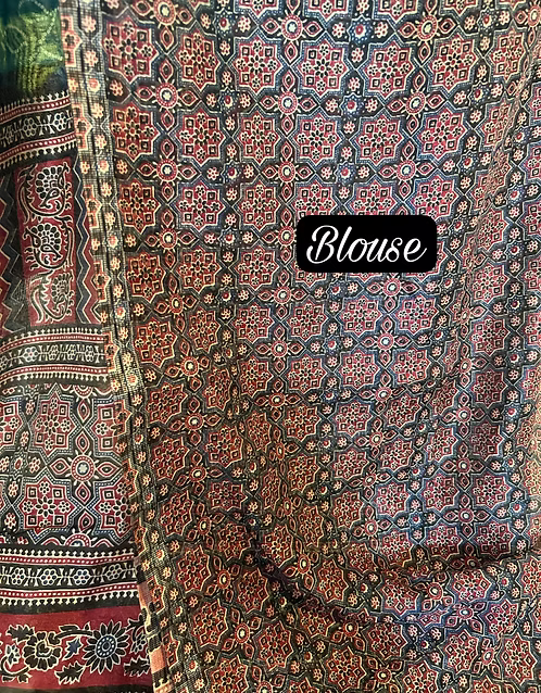 Bandini and Ajrakh combo sarees