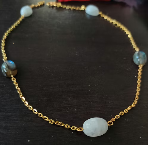 Rainbow moonstone chain
