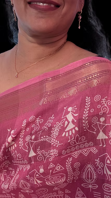 Soft matka silks with attached blouse