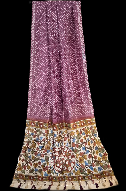 Bandini and Ajrakh combo sarees