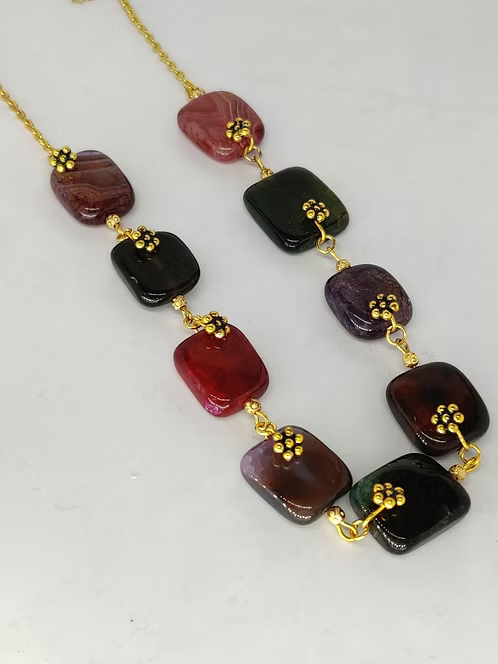 Gorgeous Semiprecious Stones Necklace