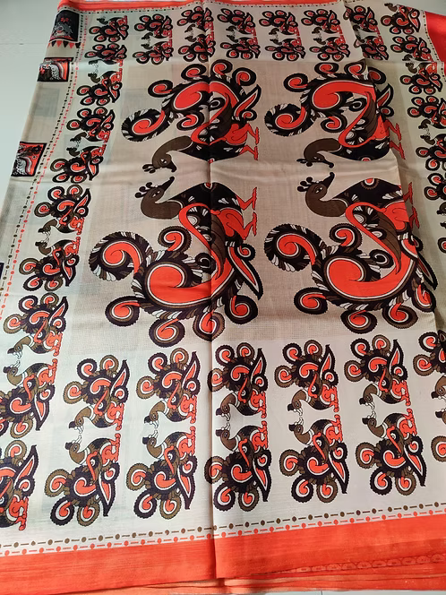 Soft silk with kalamkari print