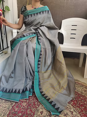 Tussar Silk with Golden Zari Pallu