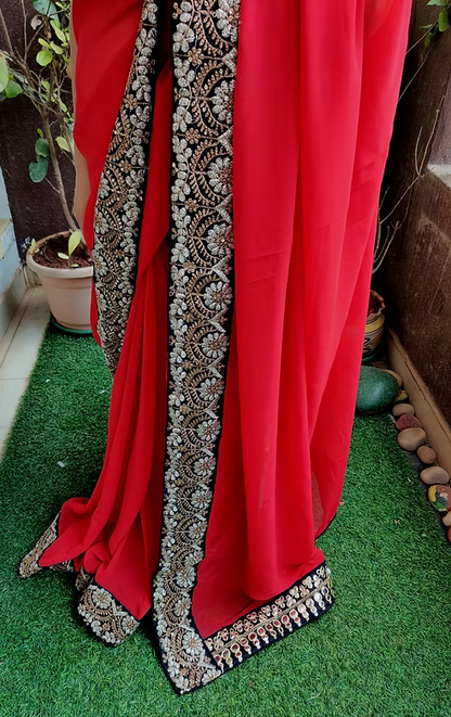 Georgette with grand border