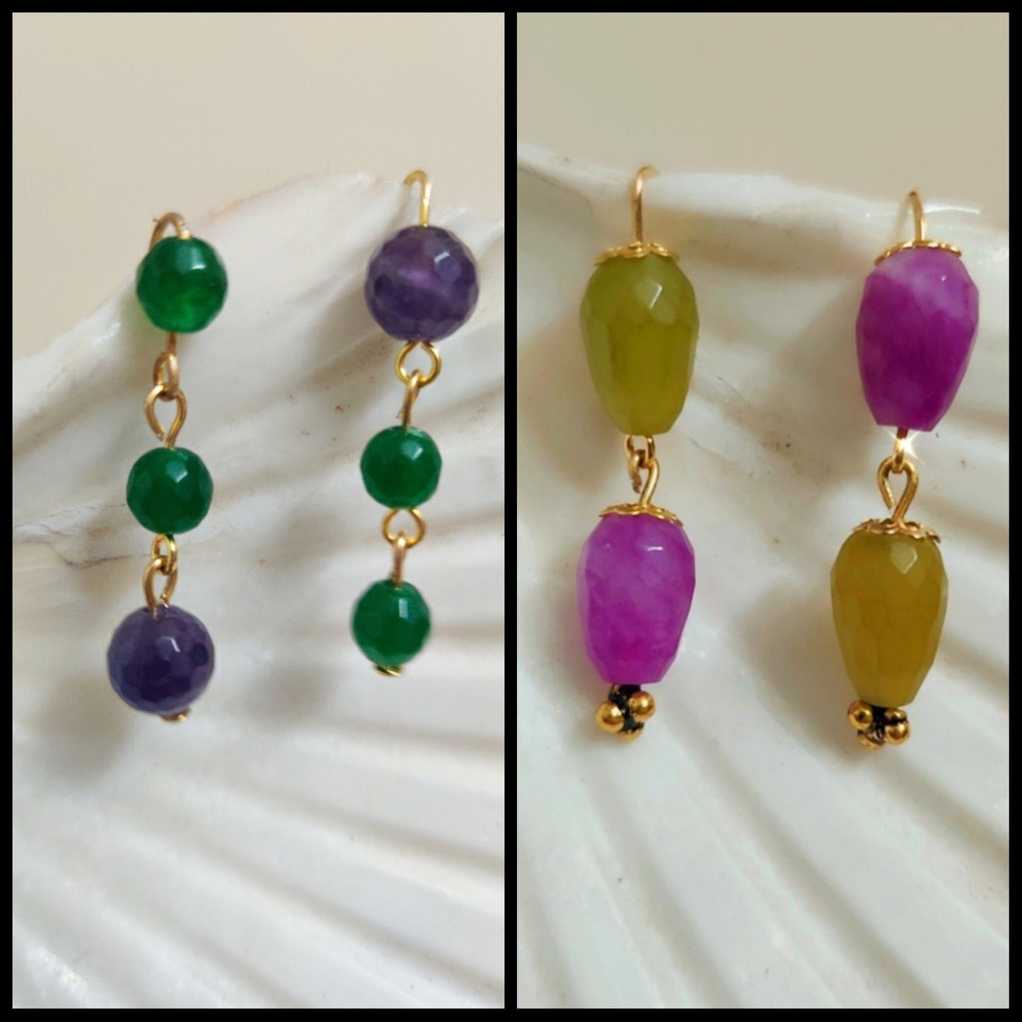 Reverse Earrings in Onyx