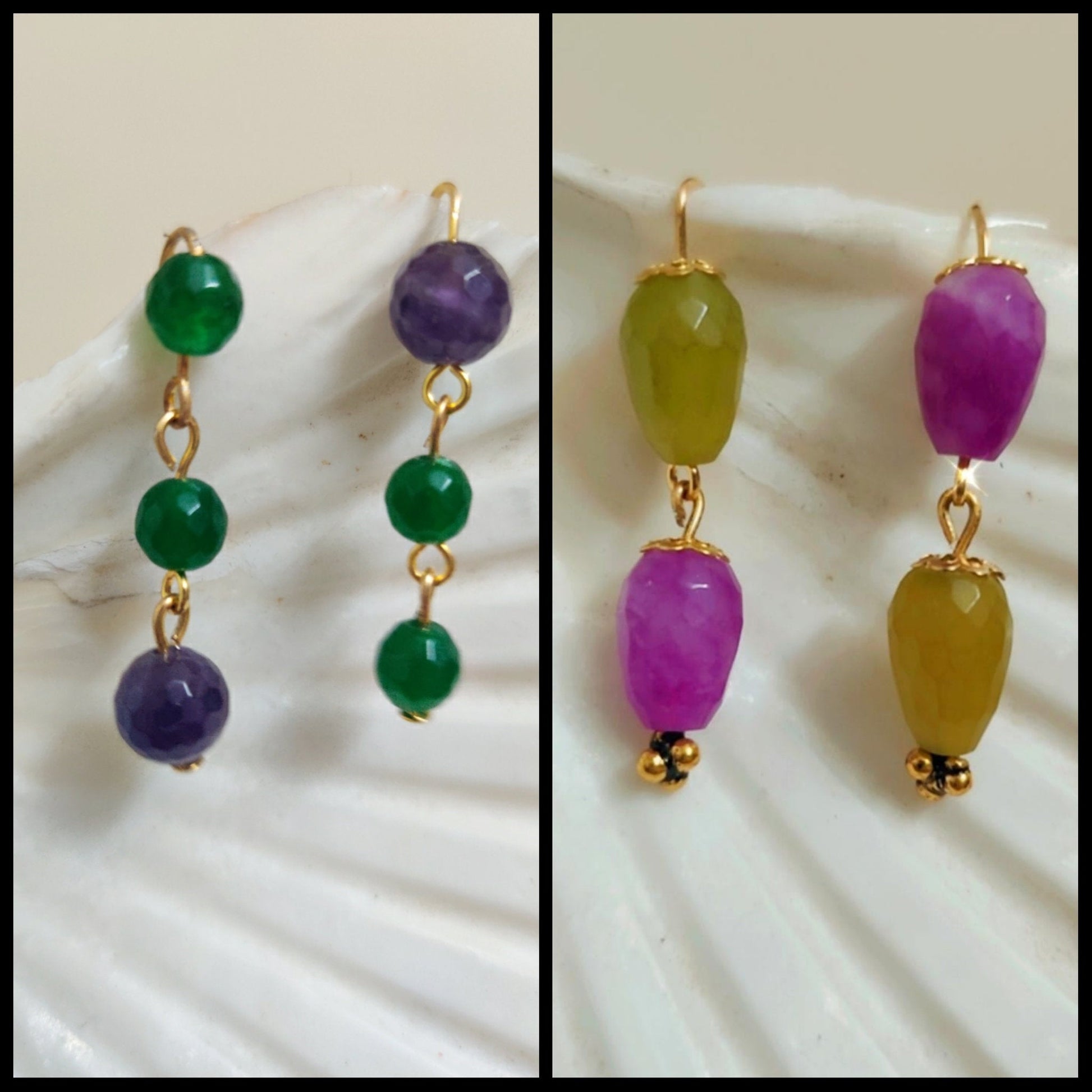Reverse Earrings in Onyx