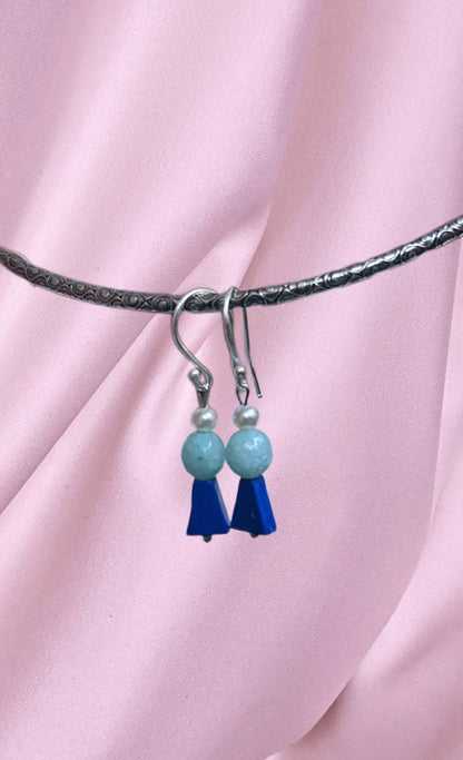 Semiprecious Blue Earrings