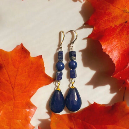 Lapiz Lazuli Semiprecious Earrings