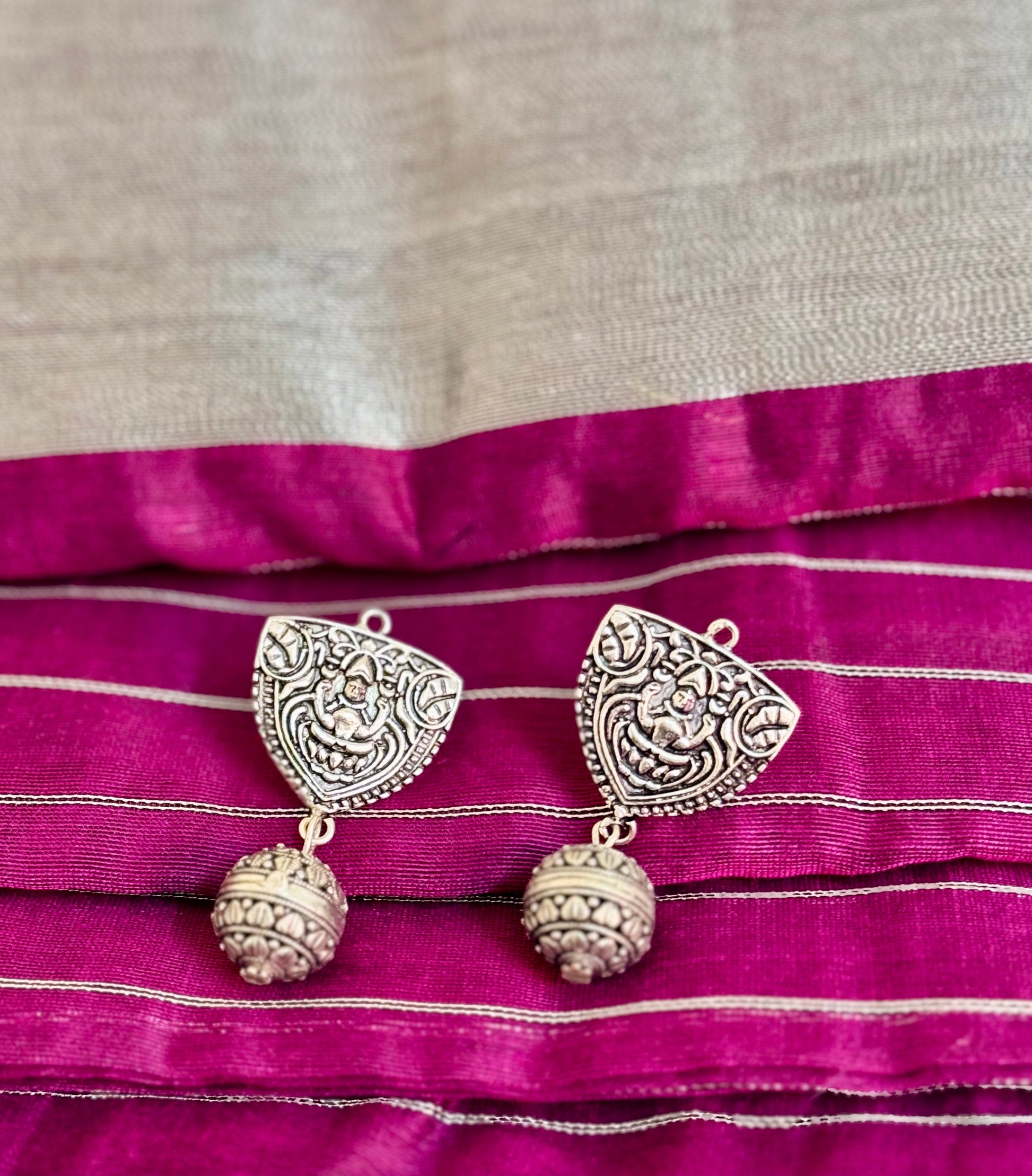 Lakshmi German silver earrings