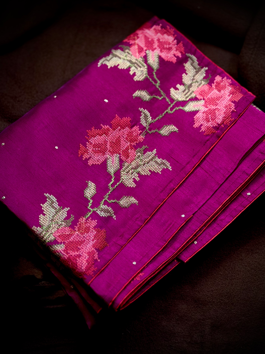 The Magenta Meadow Tussar