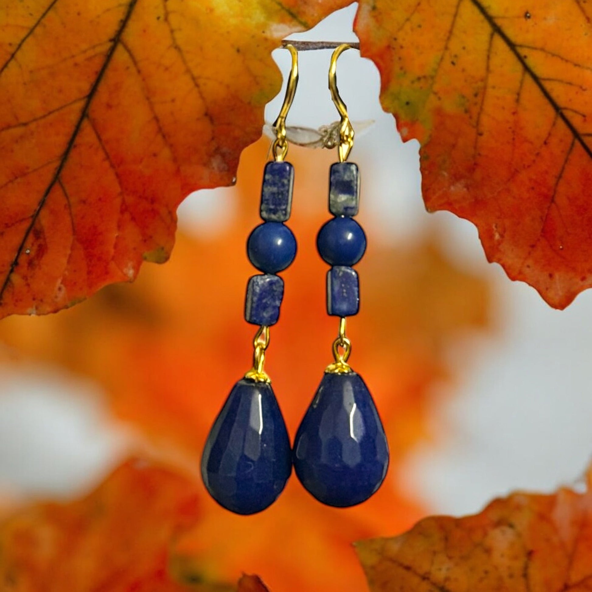 Lapiz Lazuli Semiprecious Earrings