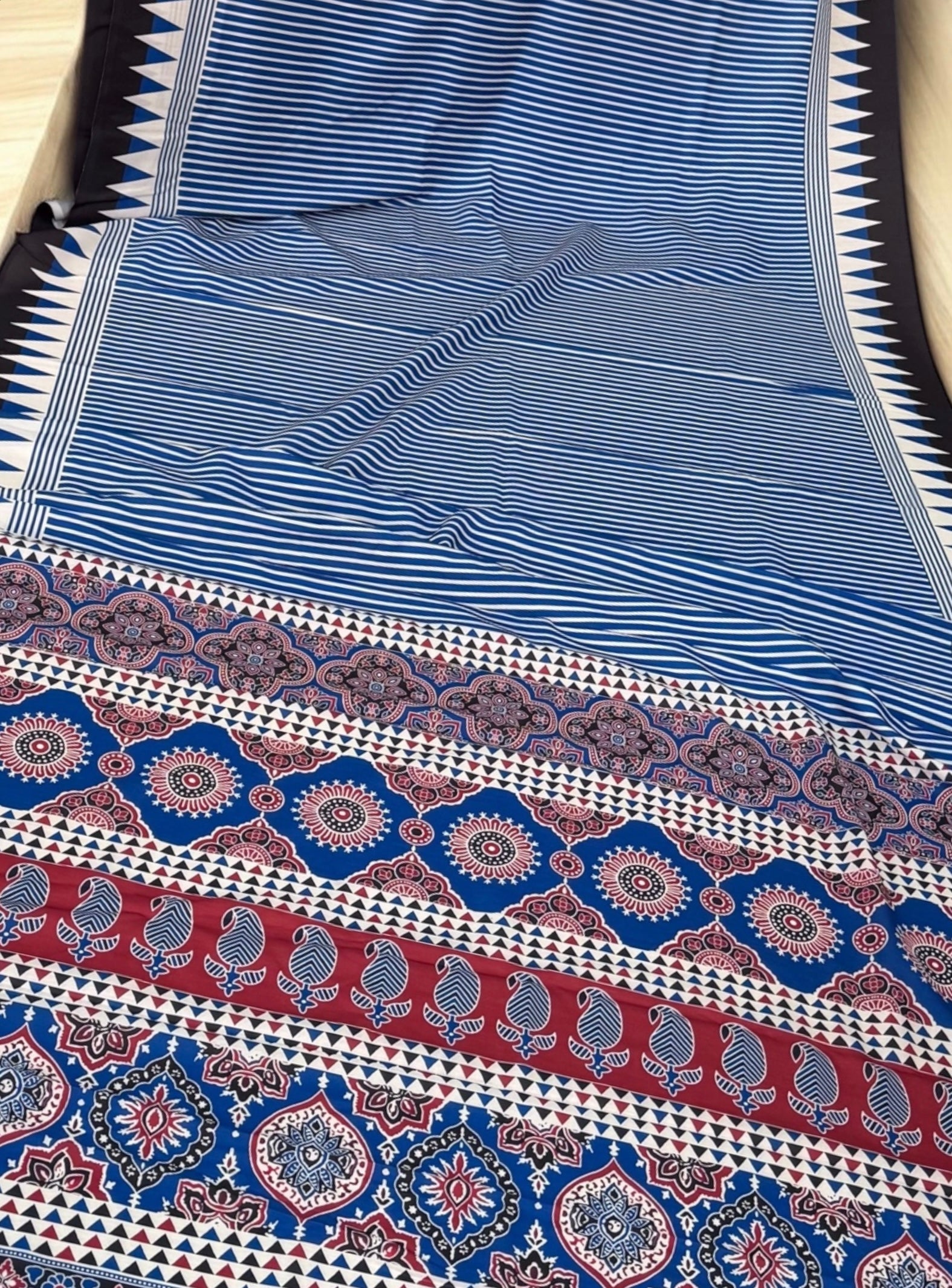 Aakriti Ajrakh Silk Saree