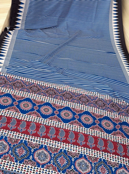 Aakriti Ajrakh Silk Saree