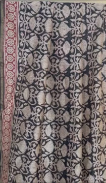 Maheshwari silk with block prints